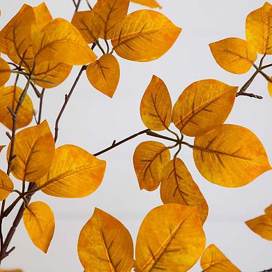 nearly natural 6-ft. Autumn Artificial Oyama Magnolia Tree Table Decor