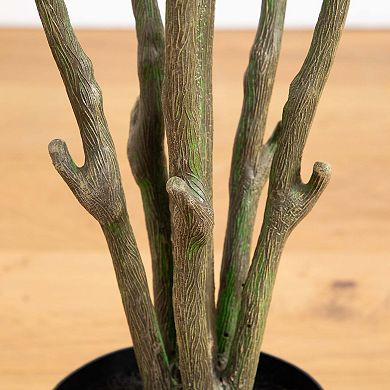 nearly natural 6-ft. Autumn Artificial Oyama Magnolia Tree Table Decor