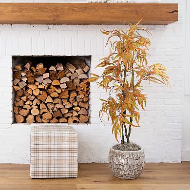 nearly natural 5 ft. Autumn Wispy Eucalyptus Artificial Fall Tree