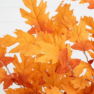nearly natural 6-ft. LED Autumn Artificial Maple Tree Floor Decor