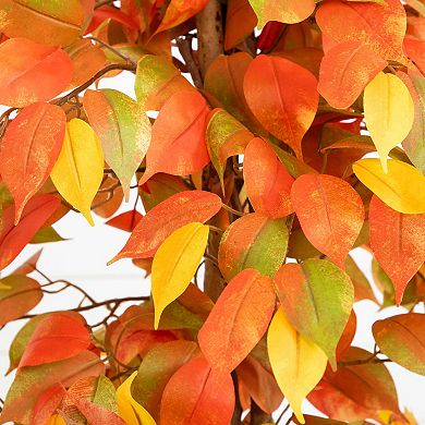 nearly natural 3-ft. Autumn Artificial Ficus Tree Floor Decor