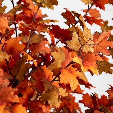 nearly natural 6 ft. Autumn Lush Maple Artificial Fall Tree