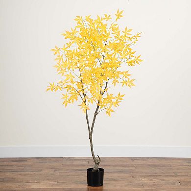 nearly natural 5 ft. Autumn Maple Artificial Fall Tree