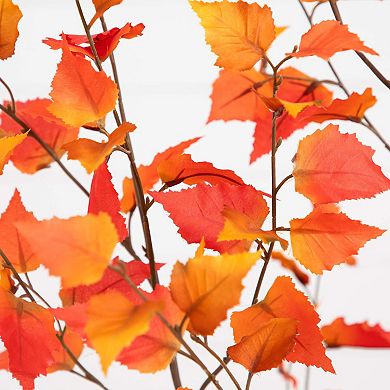 nearly natural 4 ft. Autumn Birch Artificial Fall Tree