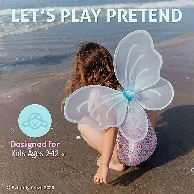 8 Pack Fairy Wings, Girls' Fairy Angel, Butterfly Wing, Multicolor
