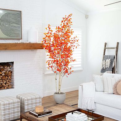 nearly natural 9 ft. Autumn Birch Artificial Fall Tree