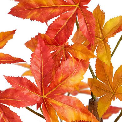 nearly natural 3-ft. Autumn Artificial Deluxe Maple Tree Floor Decor