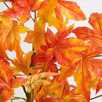 nearly natural 6-ft. Autumn Artificial Deluxe Maple Tree Floor Decor