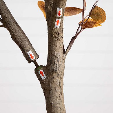 nearly natural 8 ft. Artificial Autumn Fall Eucalyptus Tree