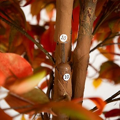 nearly natural 9 ft. Autumn Fichus Artificial Fall Tree