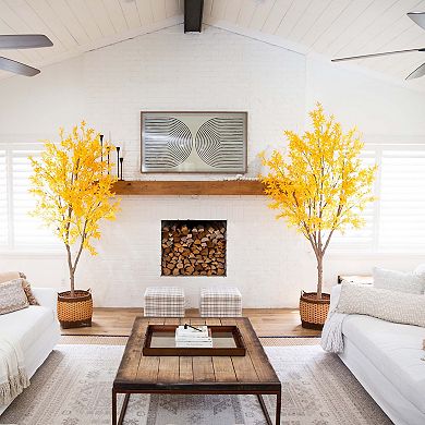 nearly natural 8 ft. Autumn Maple Artificial Fall Tree