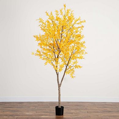 nearly natural 8 ft. Autumn Maple Artificial Fall Tree