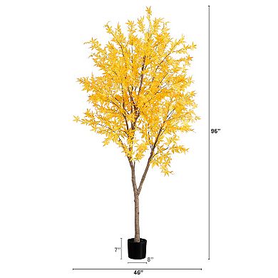 nearly natural 8 ft. Autumn Maple Artificial Fall Tree