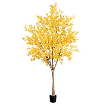 nearly natural 9 ft. Autumn Maple Artificial Fall Tree