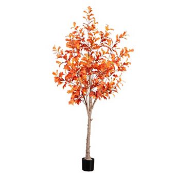 nearly natural 8 ft. Autumn Oak Artificial Fall Tree