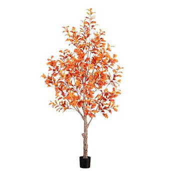 nearly natural 9 ft. Autumn Oak Artificial Fall Tree