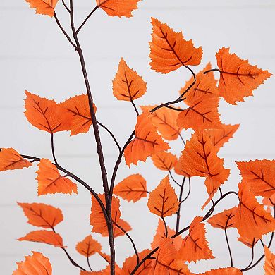 nearly natural 6 ft. Autumn Paper Birch Artificial Fall Tree
