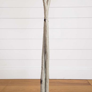 nearly natural 6 ft. Autumn Paper Birch Artificial Fall Tree