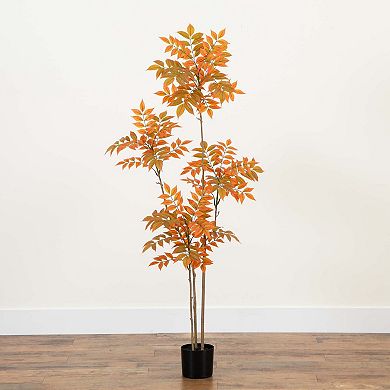 nearly natural 5-ft. Autumn Minimalist Sumac Artificial Tree