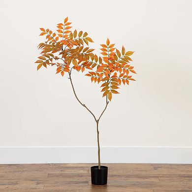 nearly natural 4-ft. Autumn Minimalist Sumac Artificial Tree