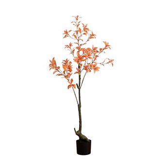nearly natural 4.5 ft. Autumn Pieris Artificial Fall Tree