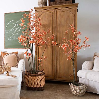 nearly natural 6-ft. Autumn Artificial Pieris Tree Floor Decor