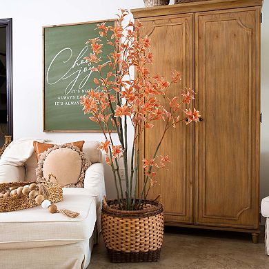 nearly natural 6-ft. Autumn Artificial Pieris Tree Floor Decor