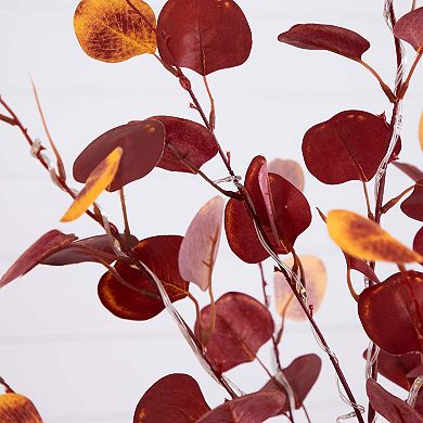 nearly natural 5-ft. LED Autumn Artificial Eucalyptus Tree Floor Decor