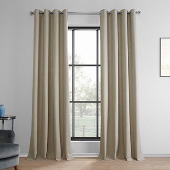 EFF Performance Linen Hotel Blackout Grommet 1-Panel Window Curtain