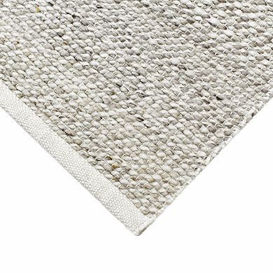 Miryana Neutral Woven Handloom Area Rug or Throw Rug