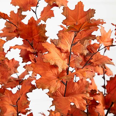 nearly natural 4-ft. Autumn Artificial Smoky Maple Tree Floor Decor