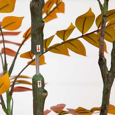 nearly natural 4 ft. Autumn Sumac Artificial Fall Tree