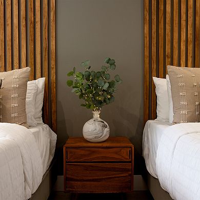 nearly natural 23-in. Pre-Lit 36 LED Artificial Eucalyptus Branch Stems Trio