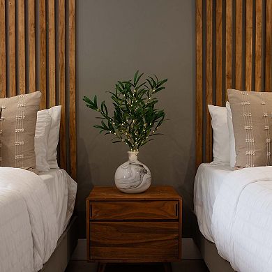 nearly natural 23-in. LED Artificial Olive Branch Stems Trio