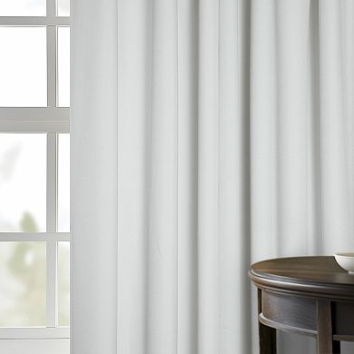 EFF Performance Linen Hotel Blackout Pleated 1-Panel Window Curtain