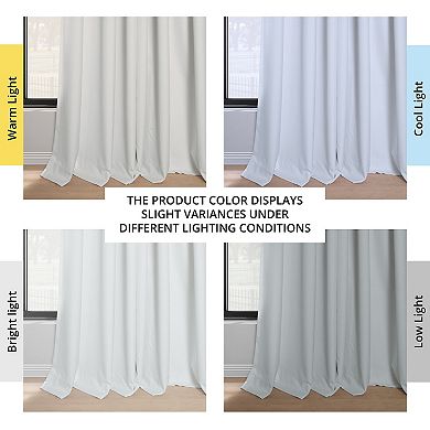 EFF Performance Linen Hotel Blackout Pleated 1-Panel Window Curtain