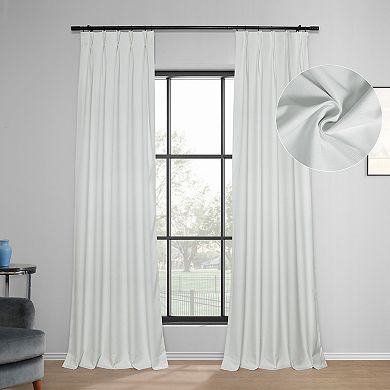 EFF Performance Linen Hotel Blackout Pleated 1-Panel Window Curtain