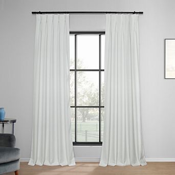 EFF Performance Linen Hotel Blackout Pleated 1-Panel Window Curtain