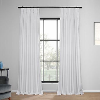 EFF Performance Linen Hotel Blackout Pleated 1-Panel Window Curtain