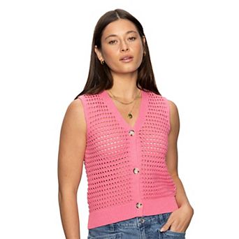 Women's Modern Supply by Sanctuary Textured Sleeveless Cardigan