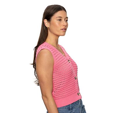 Women's Modern Supply by Sanctuary Textured Sleeveless Cardigan