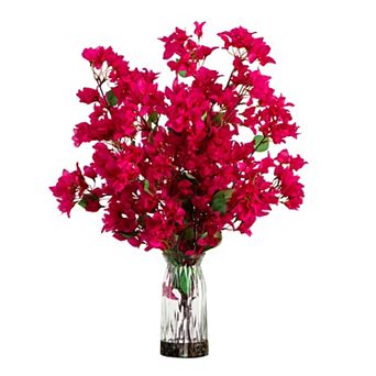 nearly natural 31 in Artificial Bougainvillea Arrangement in Vase