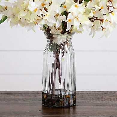 nearly natural 31 in. Artificial Bougainvillea Arrangement in Vase