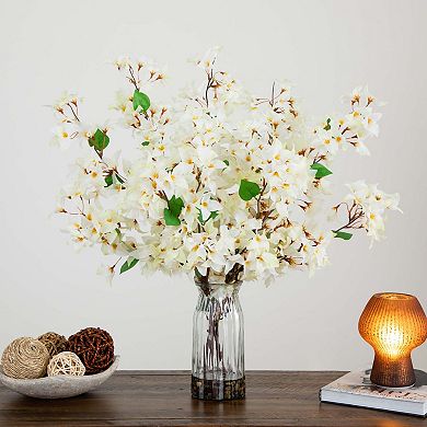 nearly natural 31 in. Artificial Bougainvillea Arrangement in Vase
