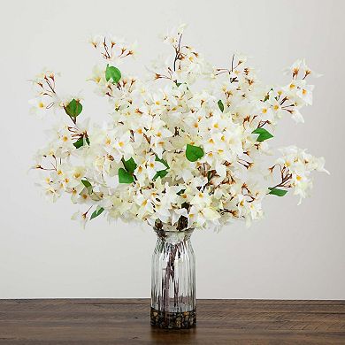 nearly natural 31 in. Artificial Bougainvillea Arrangement in Vase