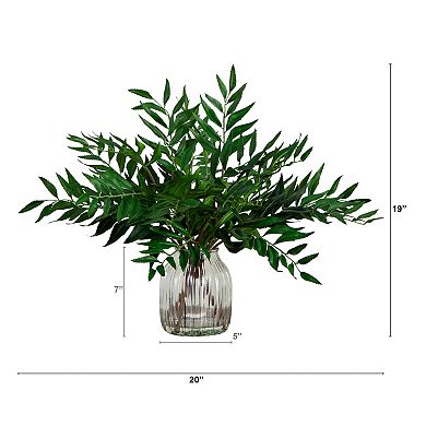 nearly natural 19-in. Palmate Fern Arrangement