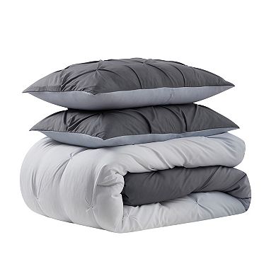 Sweet Home Collection Loralie Ombre Pintuck Comforter Set