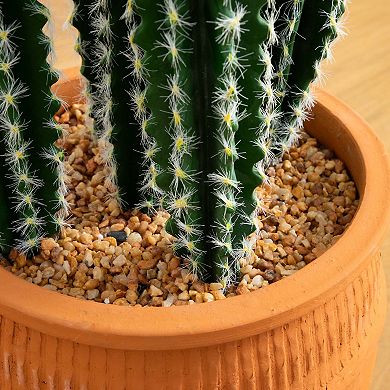 nearly natural 41-in. Artificial Cactus in Terracotta Planter Floor Decor