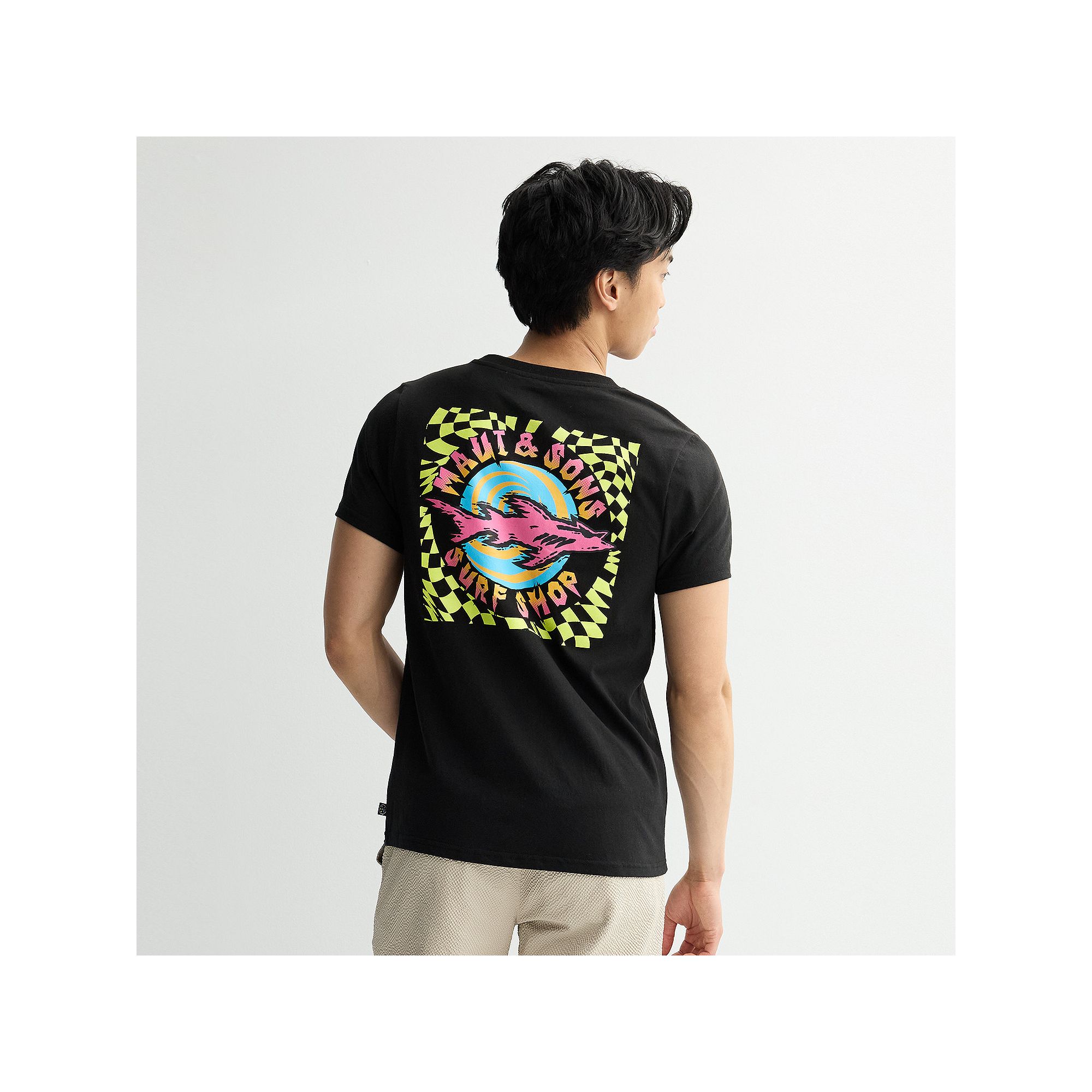 Mens Maui and Sons Surf Shop T-Shirt, Size: Small, Black