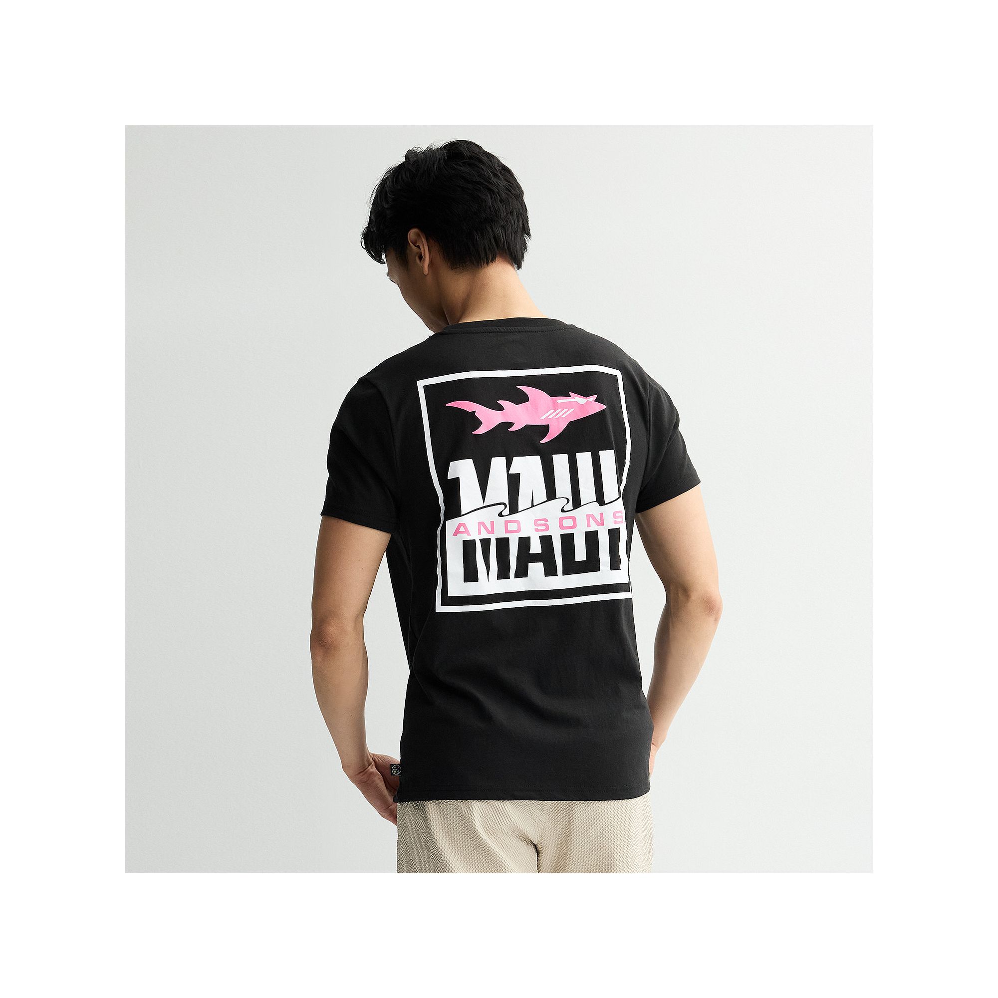Mens Maui and Sons Fish Out of Water T-Shirt, Size: Small, Black